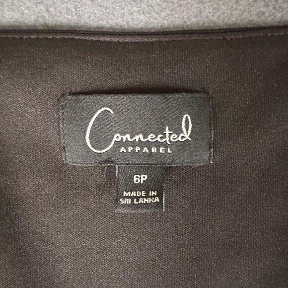 Connected Apparel Womens 6P V-Neck Pullover Flutter Sleeve Little Black Dress - Picture 5 of 10